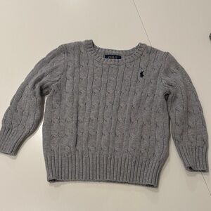 Polo by Ralph Lauren Gray Cable Knit Sweater - gently loved